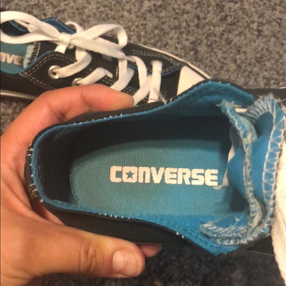 Black/Blue Converse All Star Unisex  Low Top Shoes - Picture 10 of 13